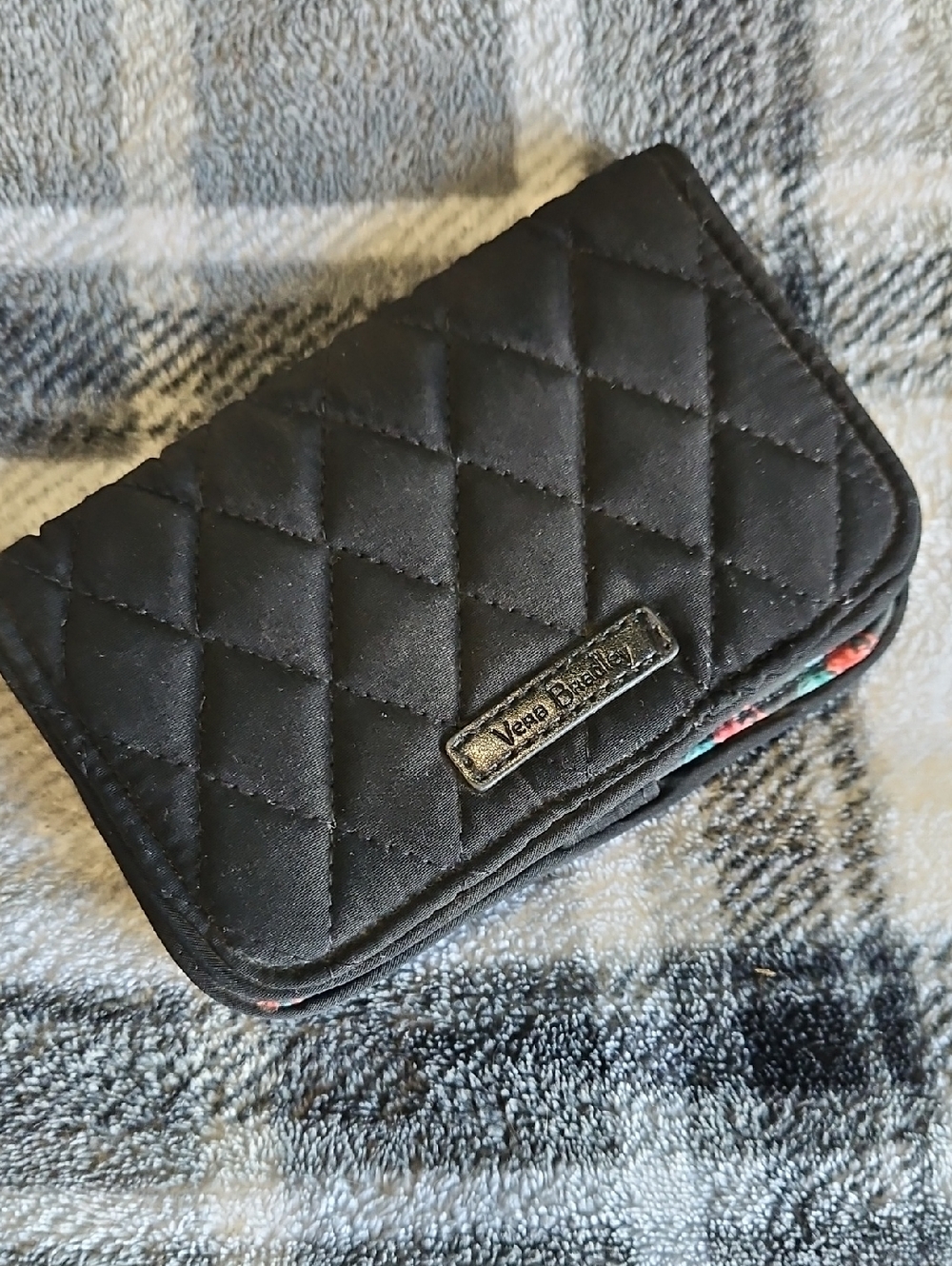 Vera Bradley Black Quilted Small Wallet